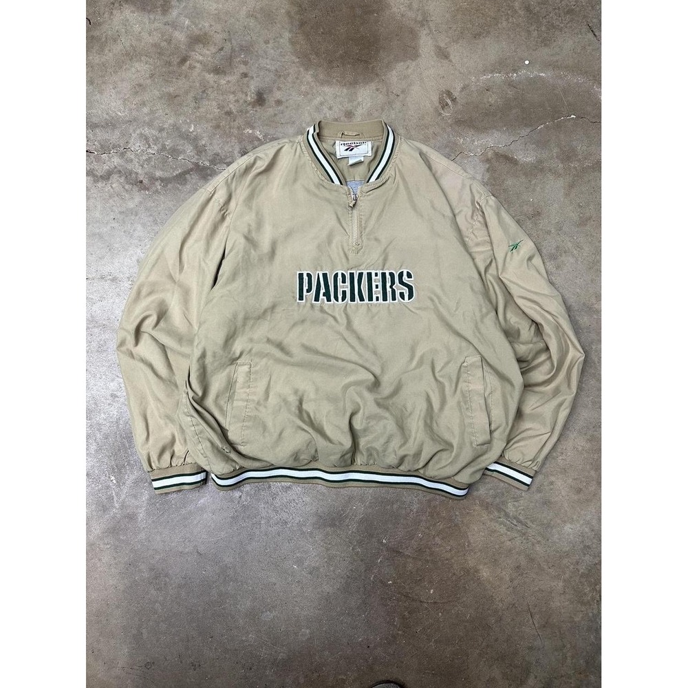 Green Bay Packers Vintage Reebok Windbreaker Mens XL NFL Football 1990s